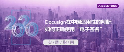 Docusign在中国的适用性判断与正确使用电子签名 大成实践指南与技术开发